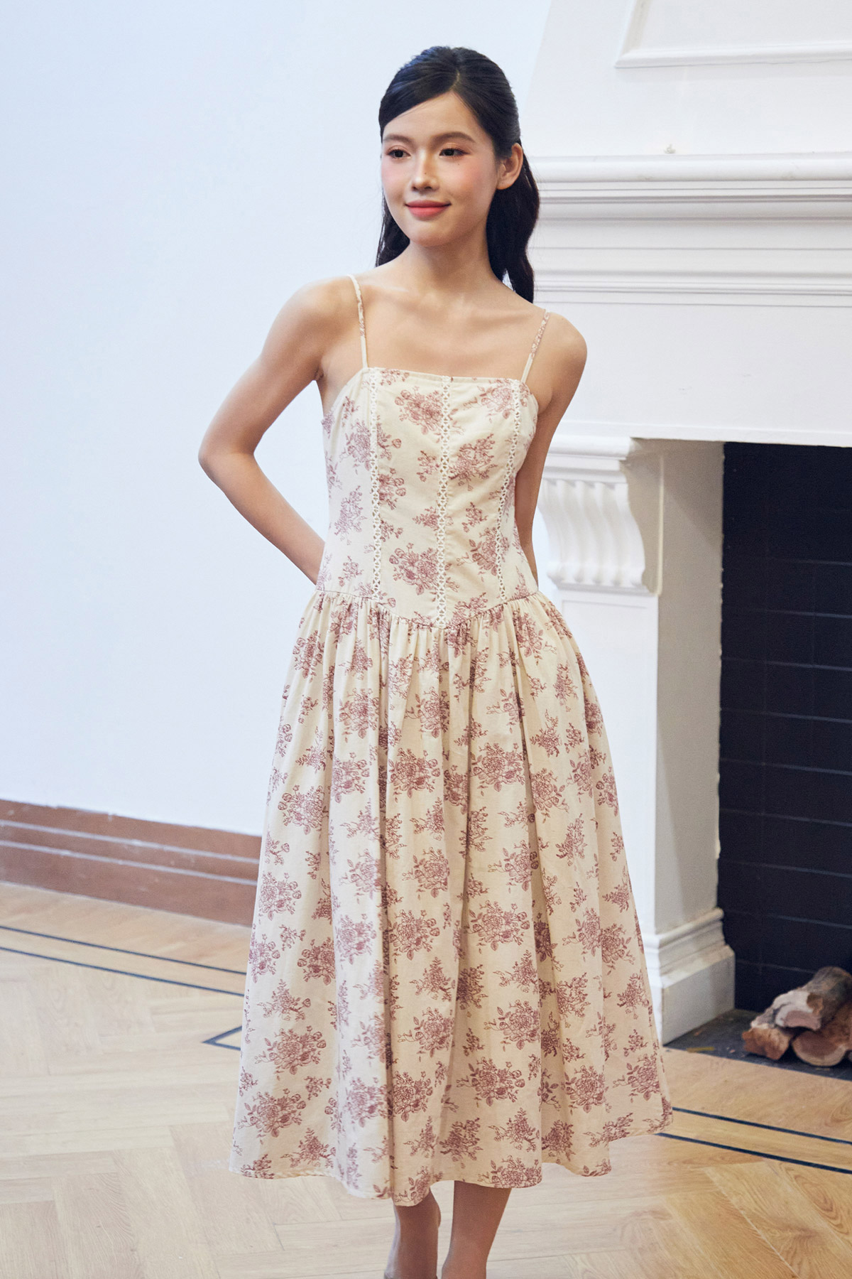 MONIQUE DRESS - WINE BOUQUET [BY MODPARADE]