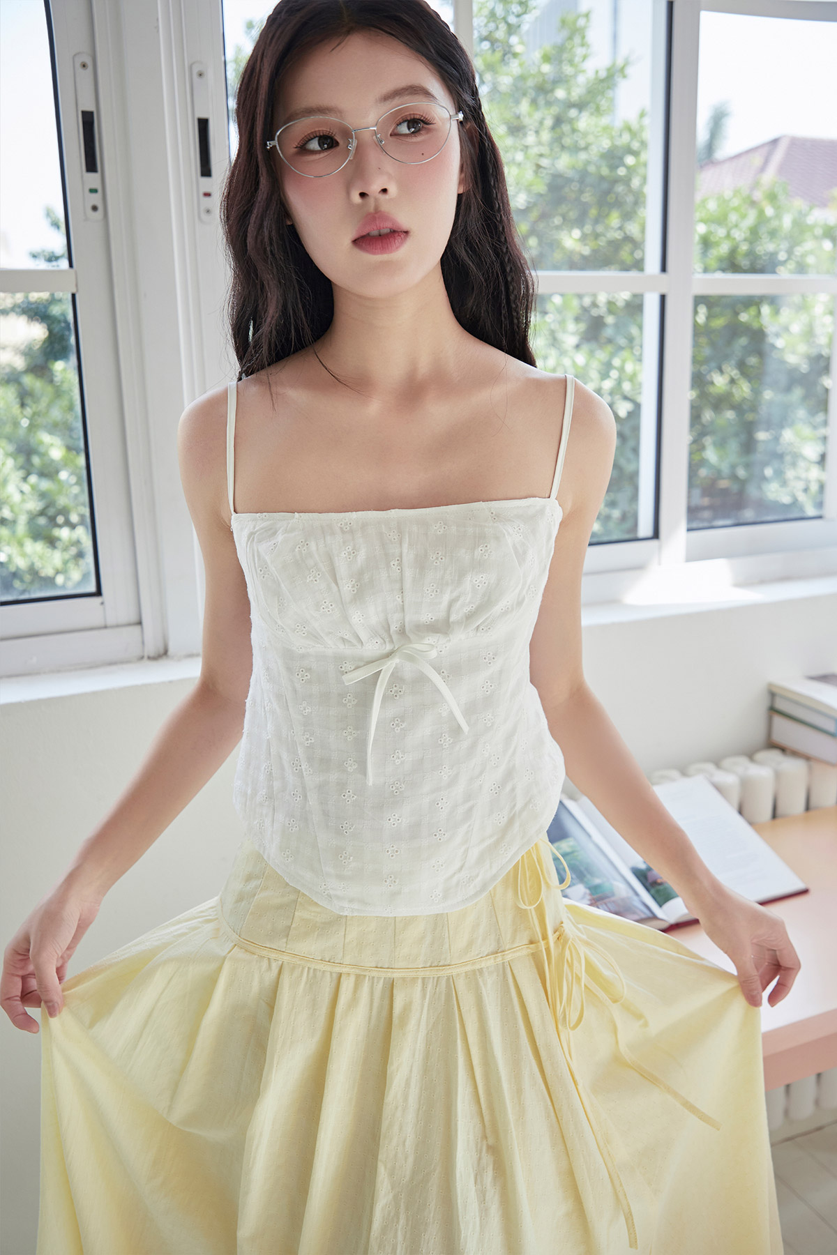 DANIELLE TOP - WHITE BRODERIE