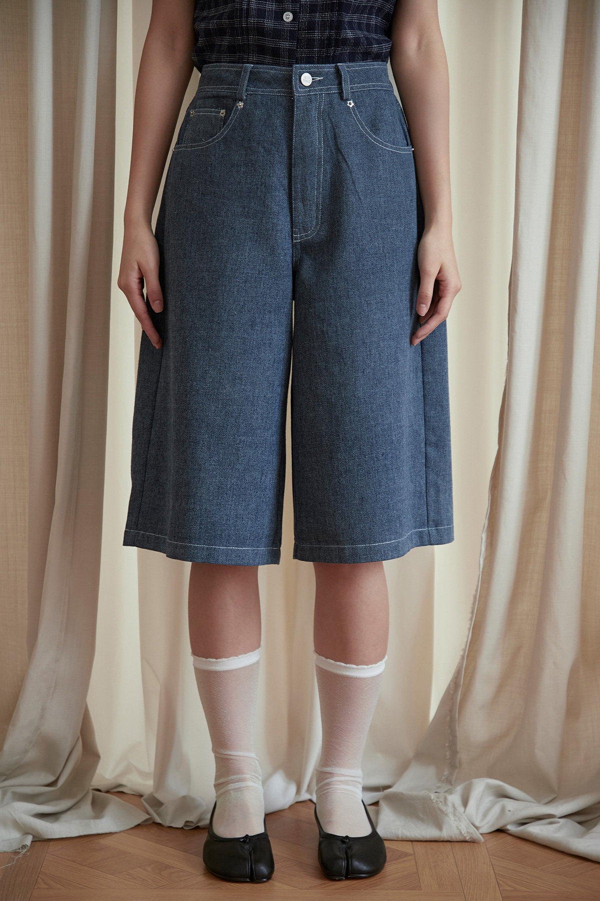 EBBE JORTS - INDIGO WASH