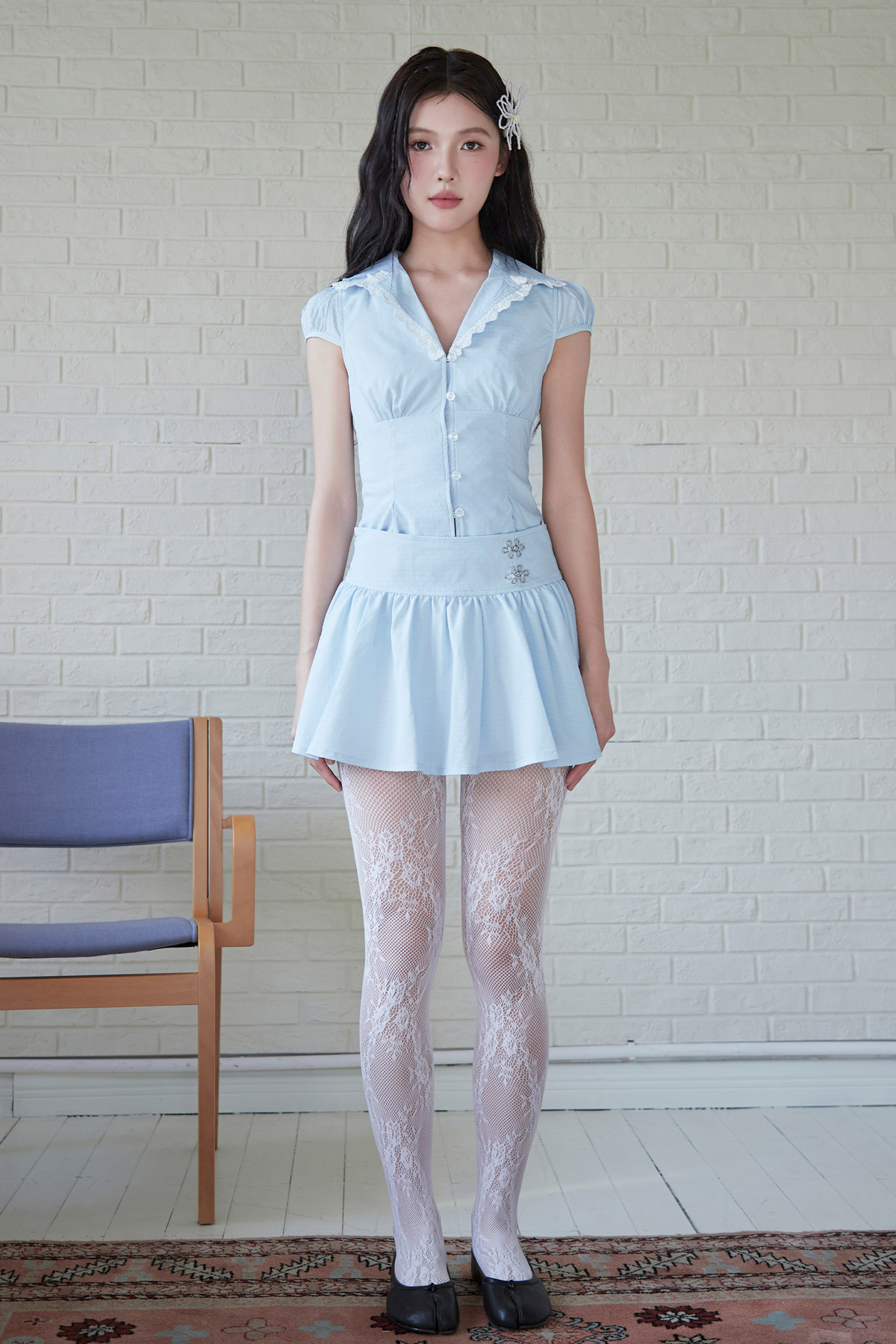 INGRID SKORTS - POWDER BLUE