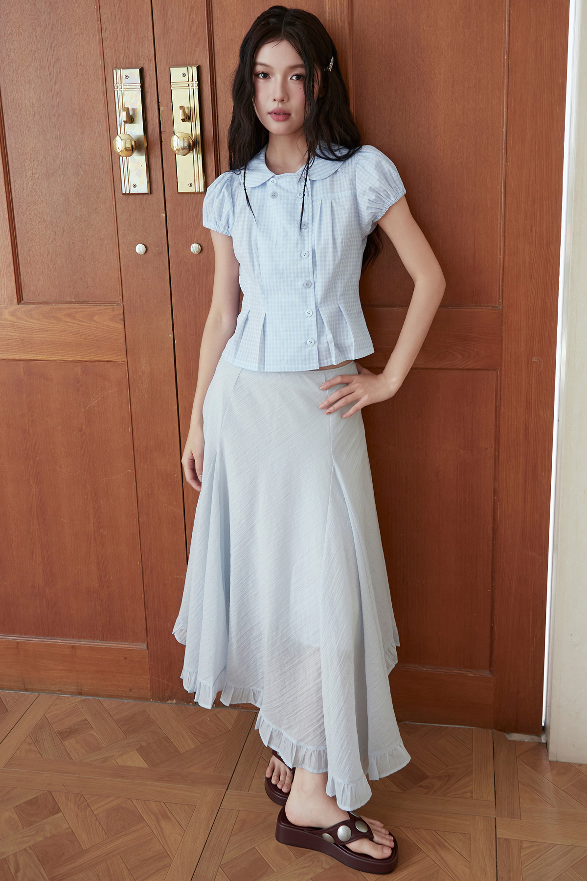 JAMIE TOP - MISTY BLUE