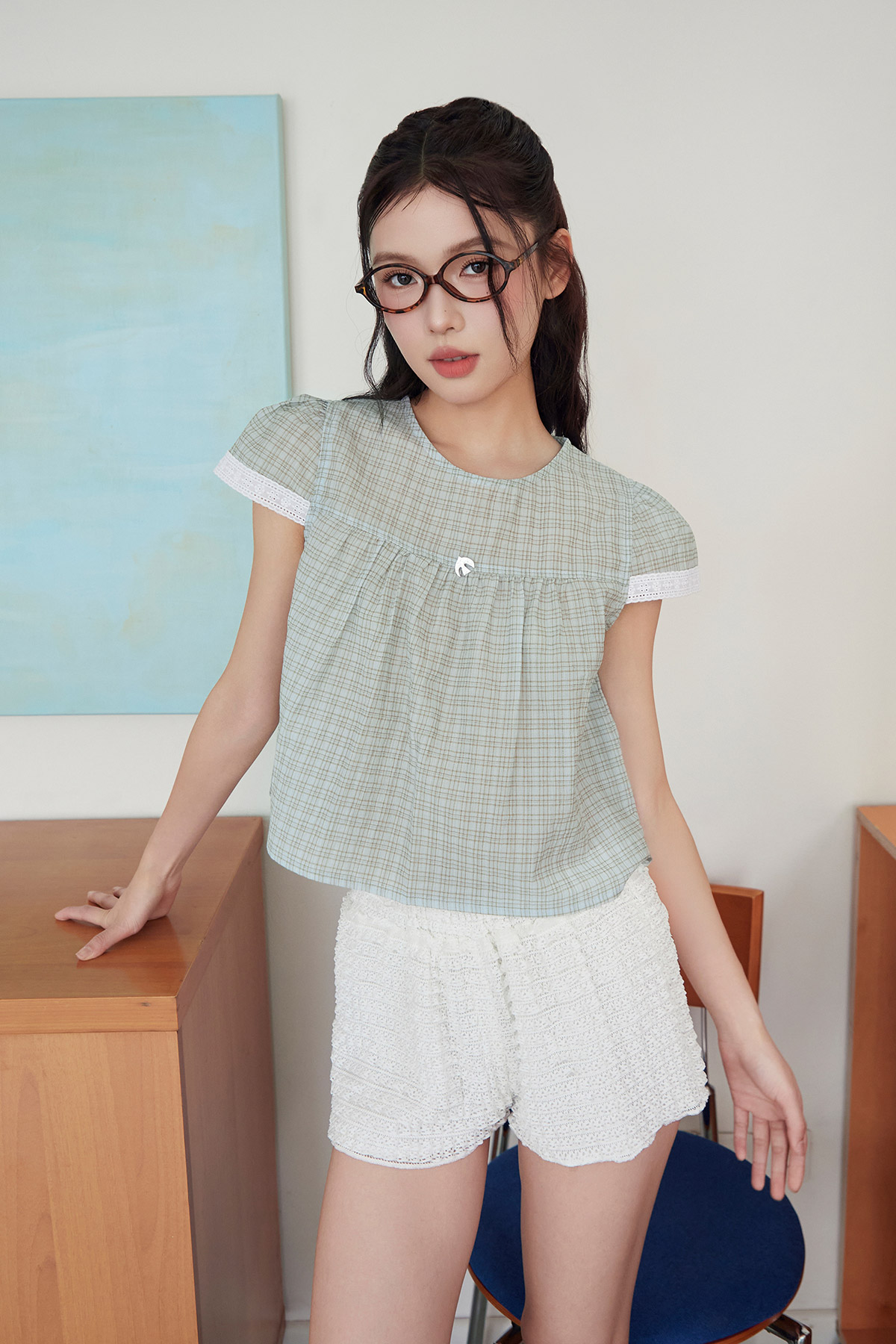 VIOLA TOP - CLOUD BLUE