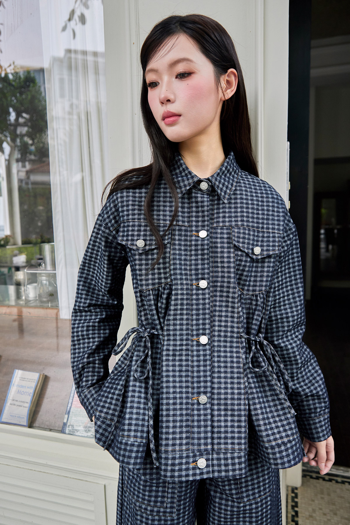 SVANE JACKET - INDIGO CHECKMATE