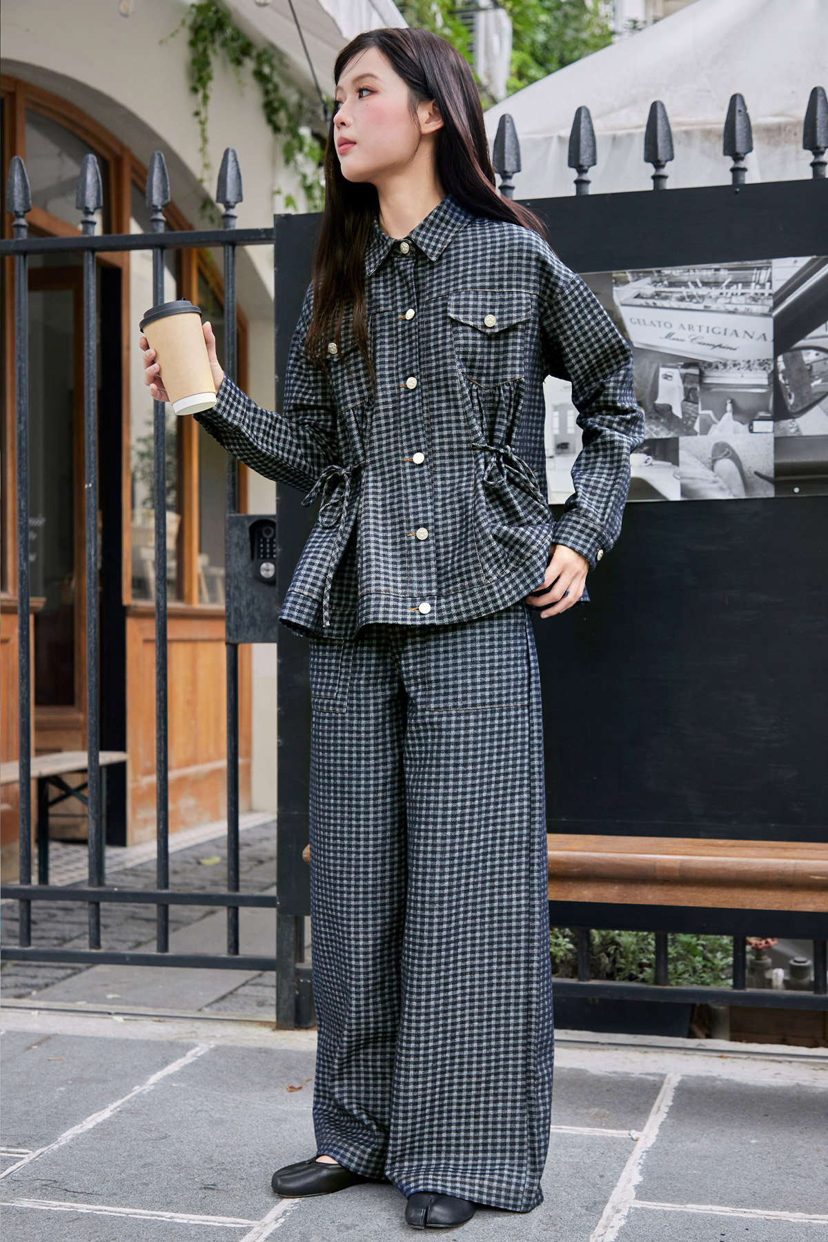 SVANE JACKET - INDIGO CHECKMATE