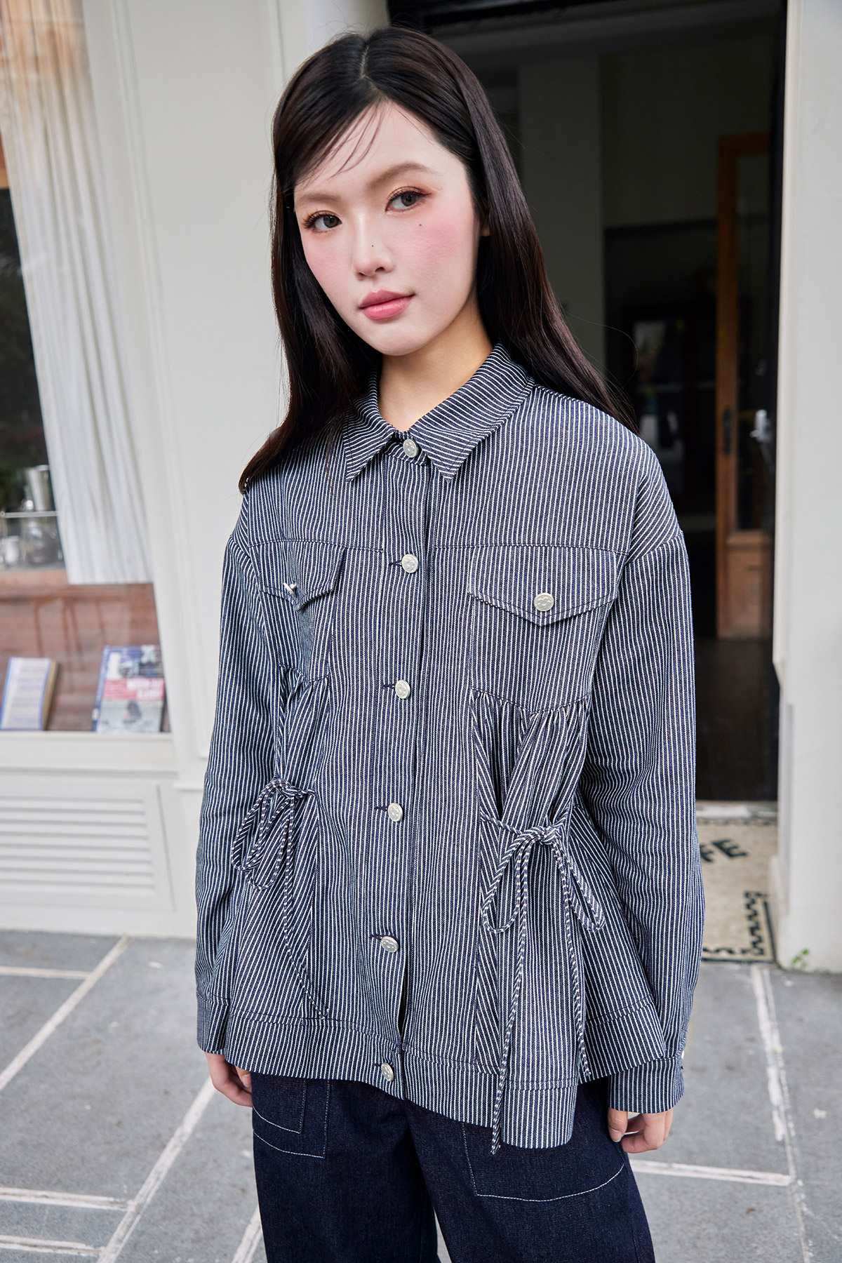 SVANE JACKET - INDIGO PINSTRIPE