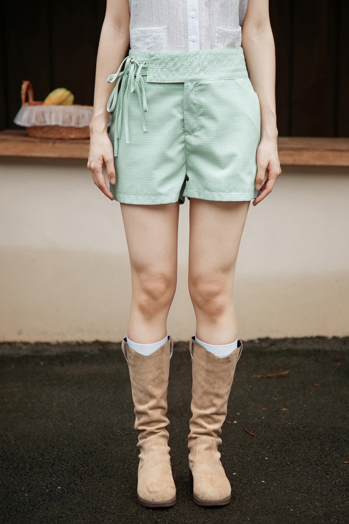 CAMPBELL SHORTS - SAGE GINGHAM