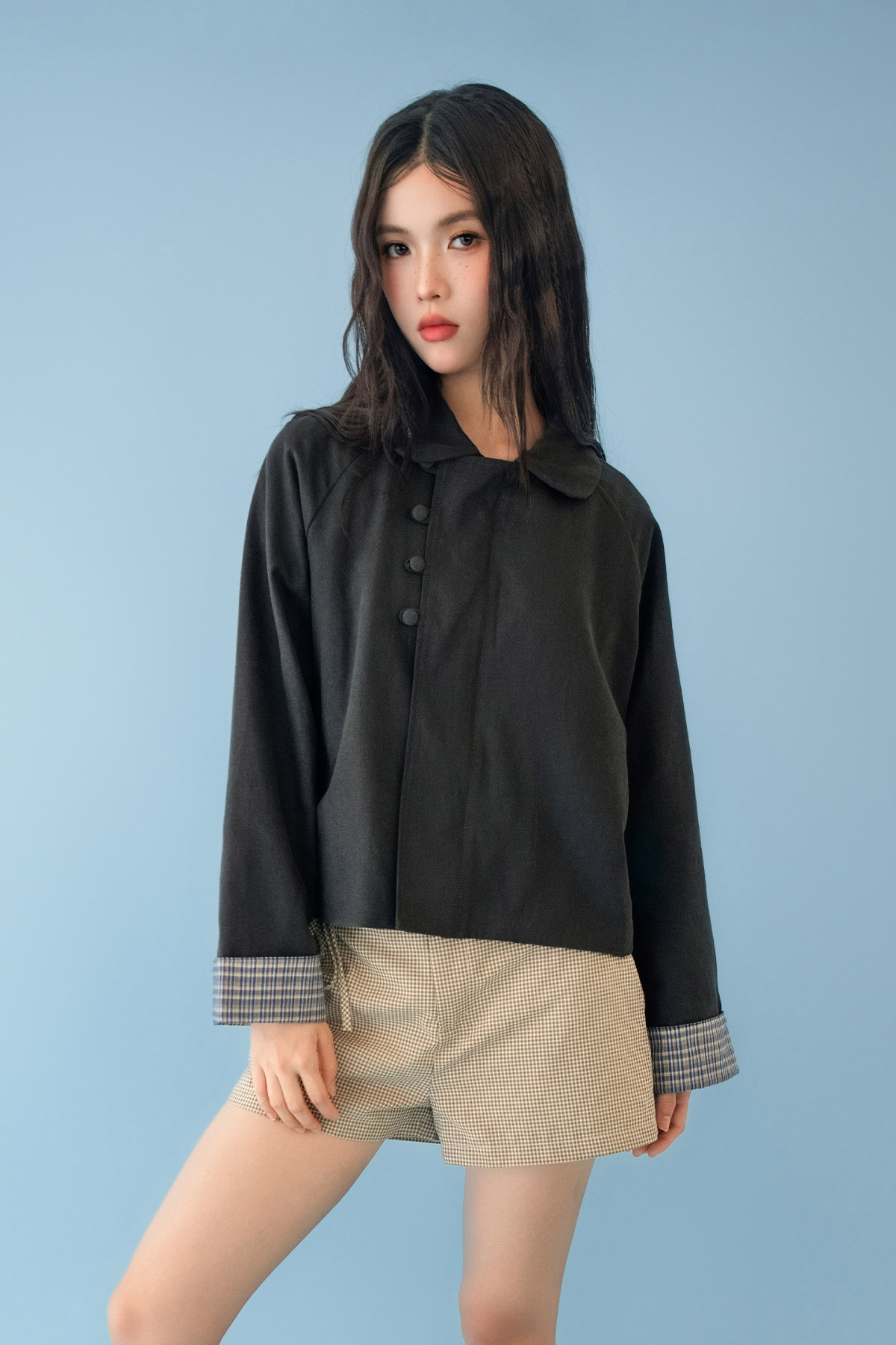 FREYA TOP - CHARCOAL