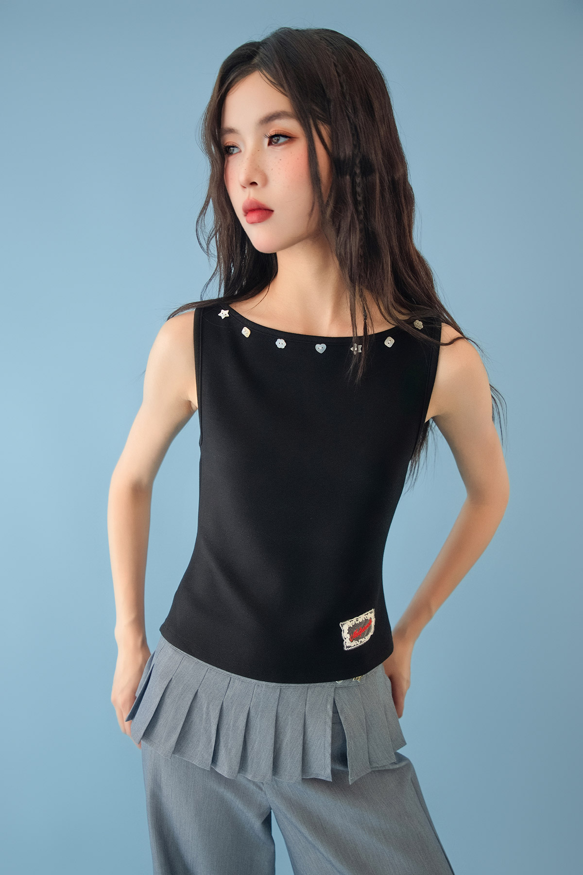 GEORGIE TOP - NOIR