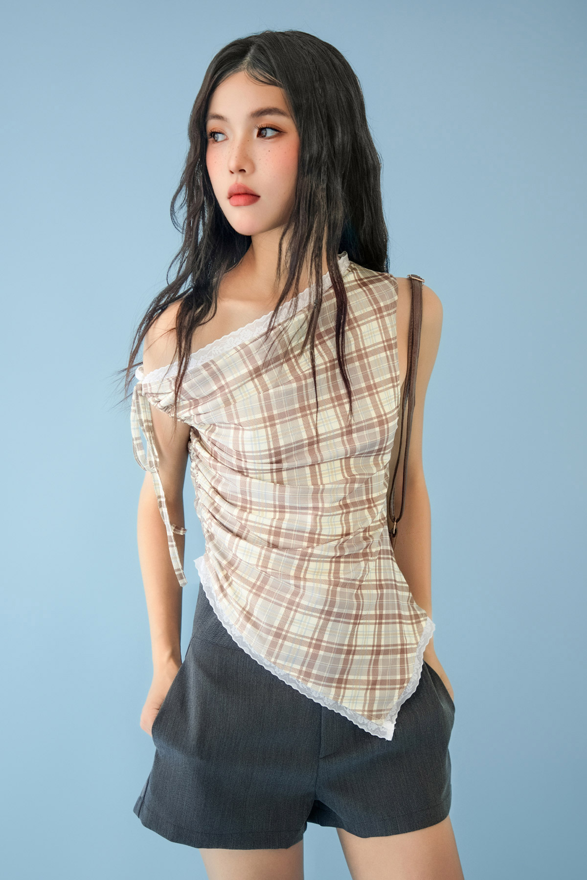 HOLLY TOP - BUTTER CHECKS