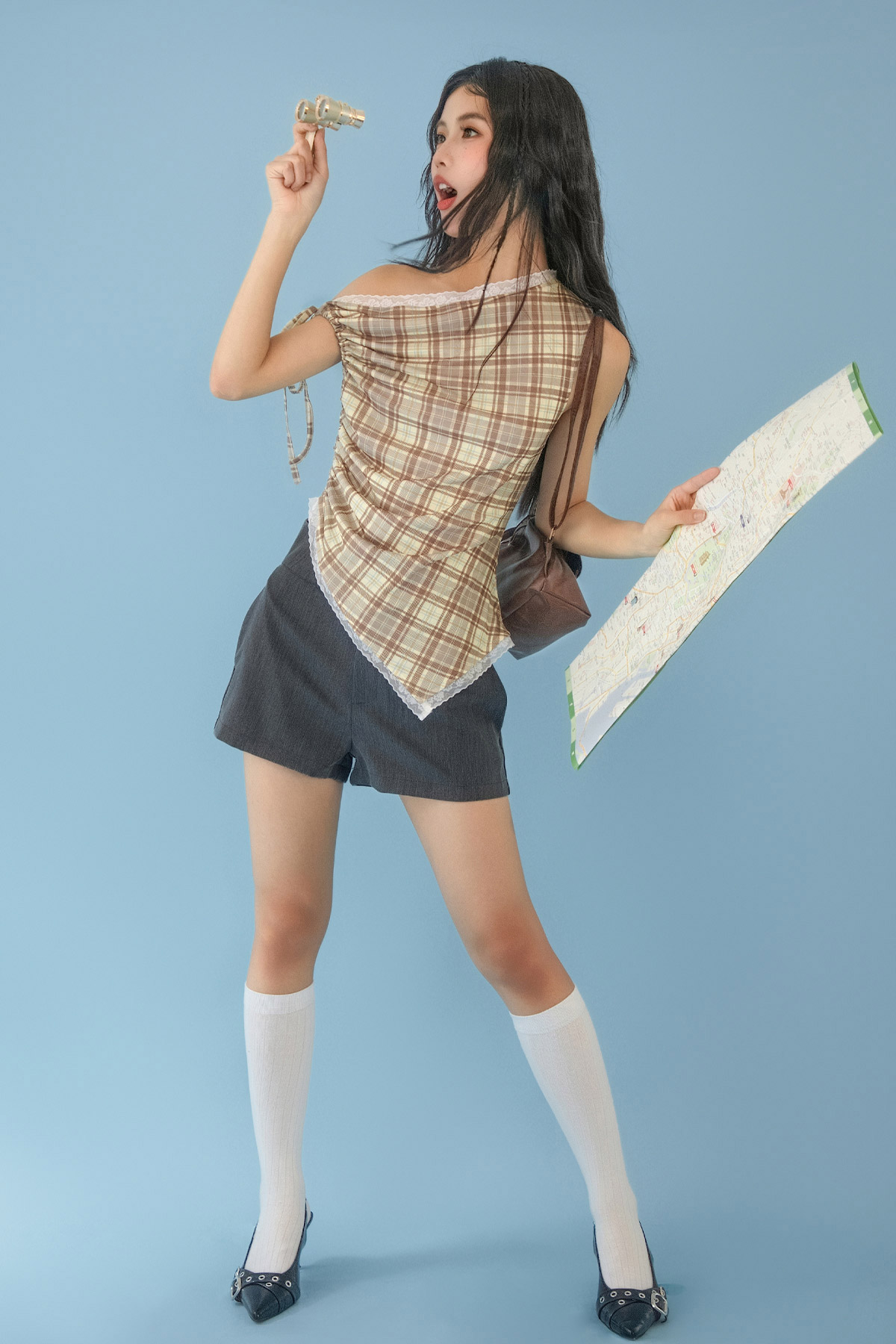 HOLLY TOP - BUTTER CHECKS