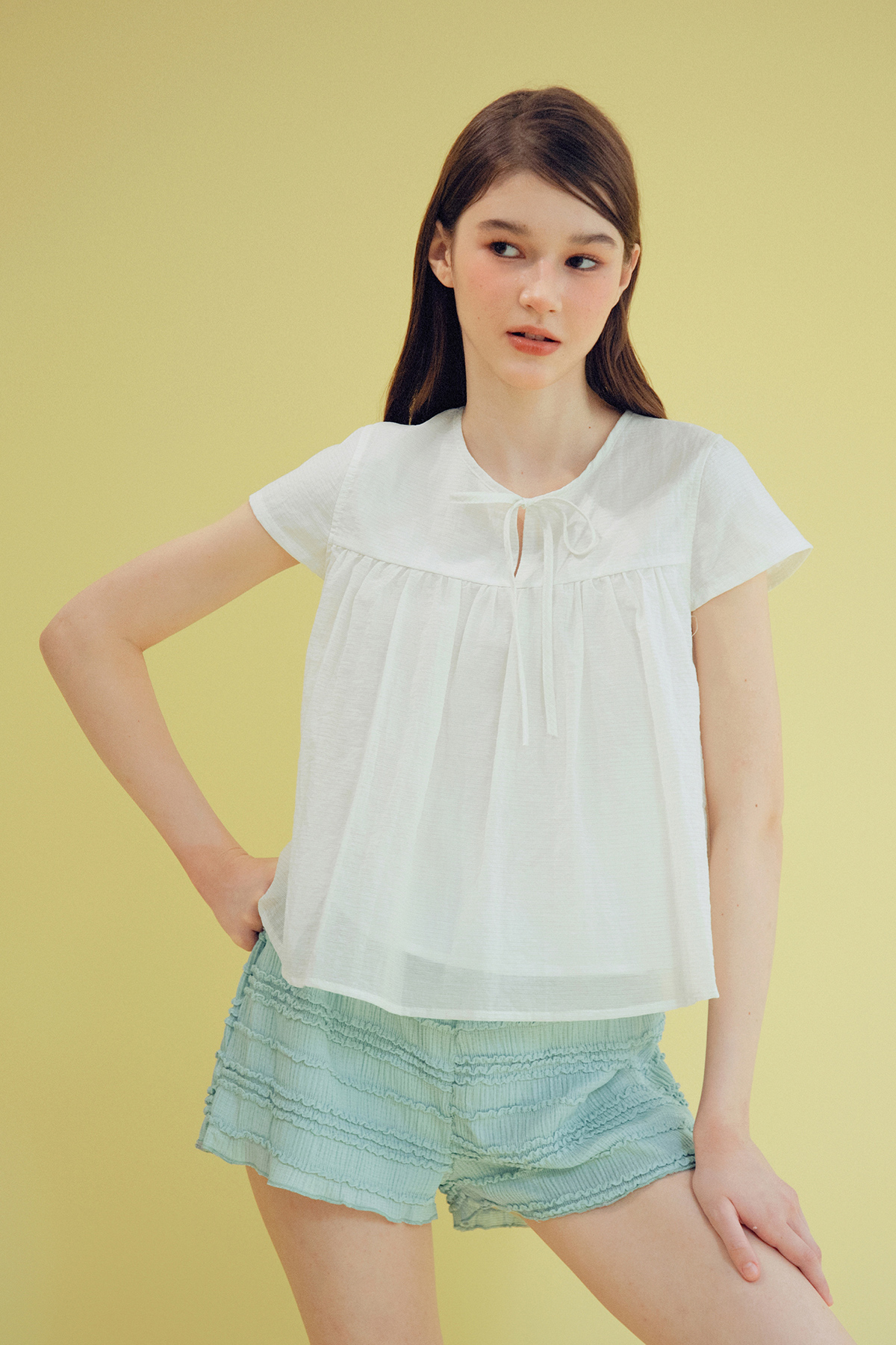 ADDISON TOP - BLANC STRIPE