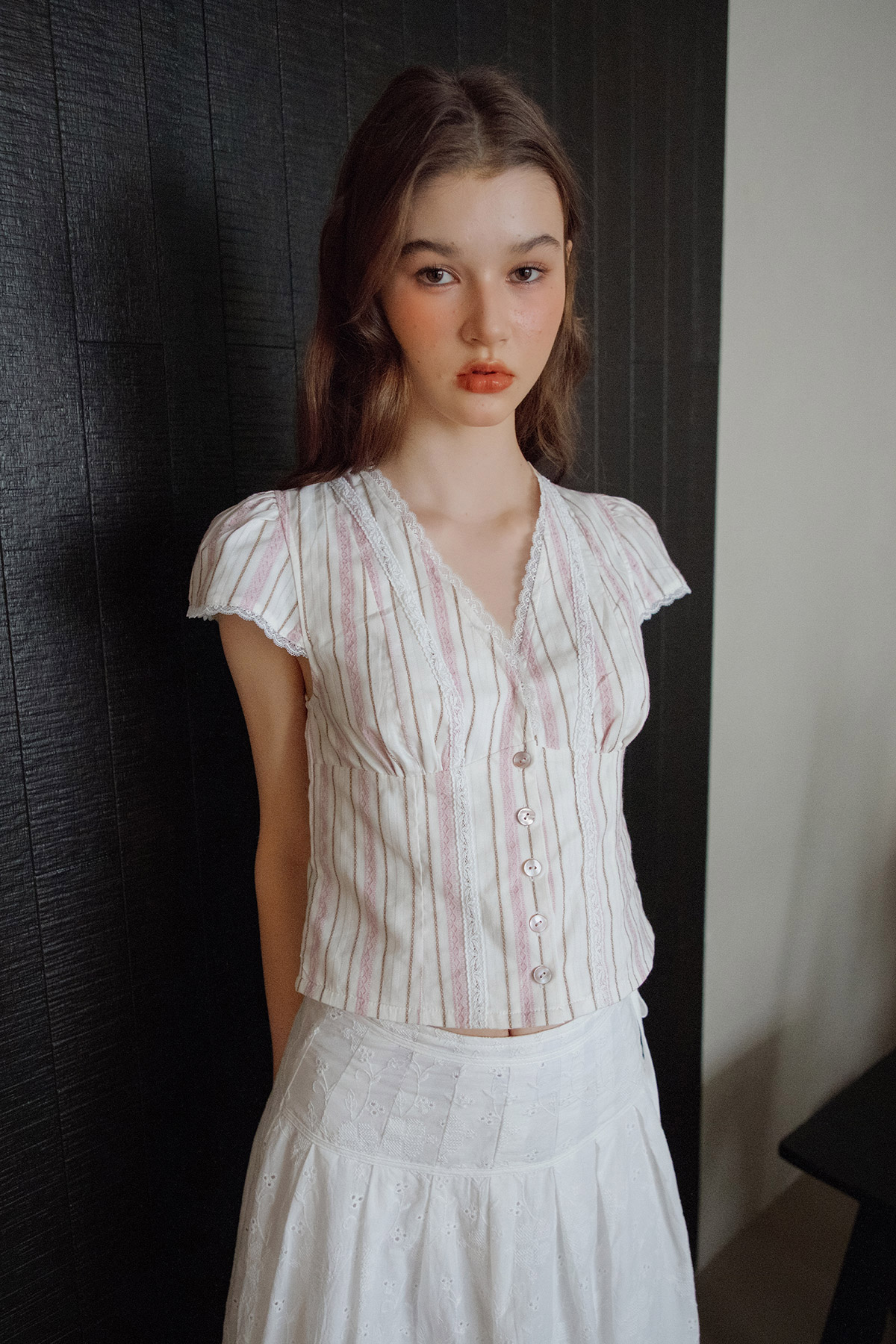 AIMEE TOP - STRAWBERRY MILK