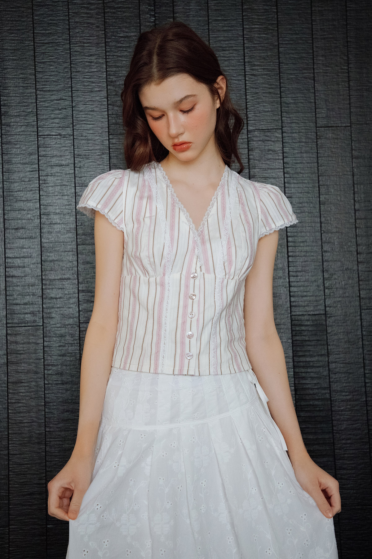 AIMEE TOP - STRAWBERRY MILK