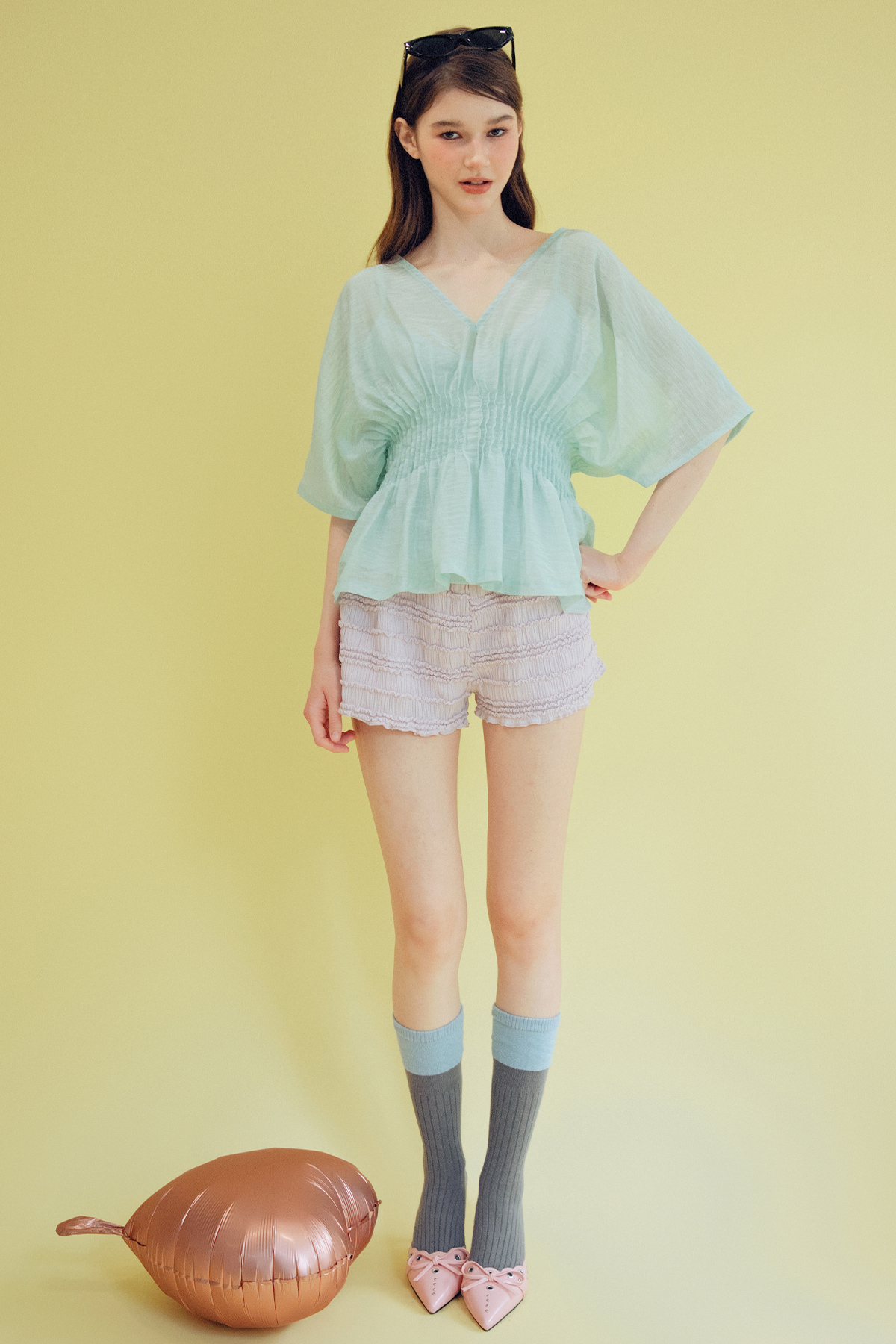 CLEO TOP - SEAFOAM