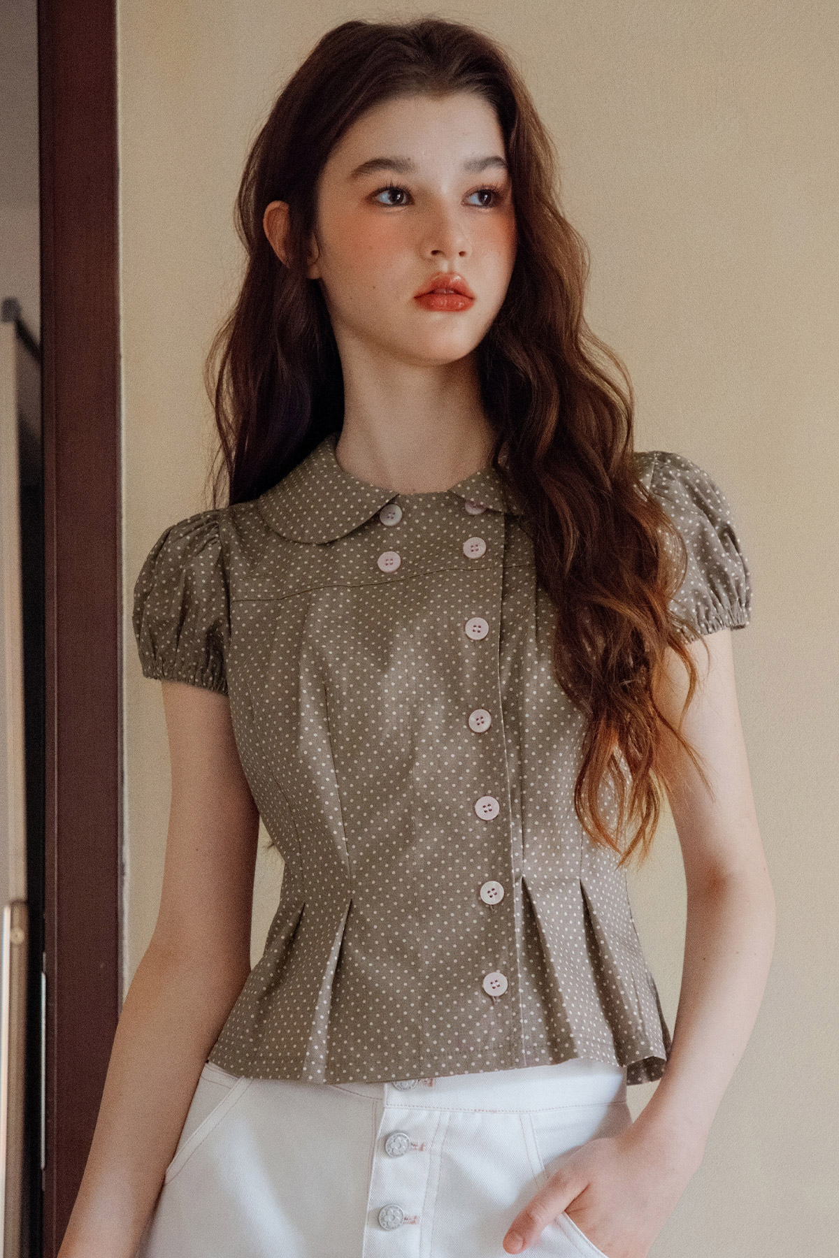JAMIE TOP - CHOCO DOTTIE