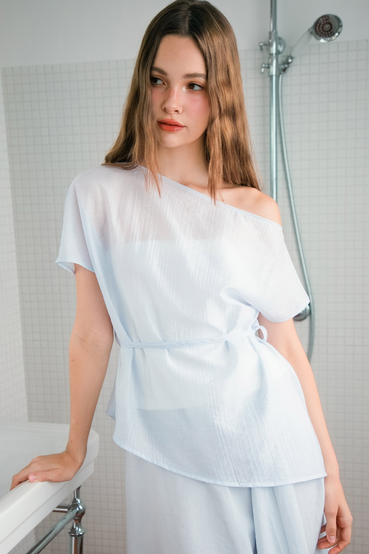 CLAUDIE 2PC TOP - POWDER BLANC