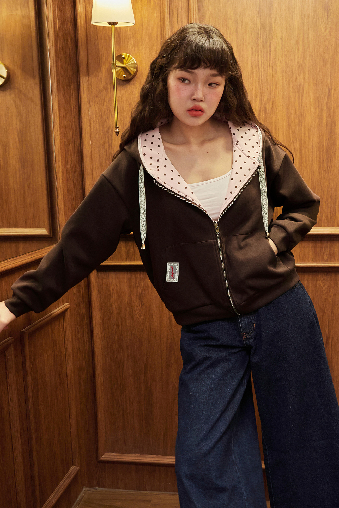 *BACKORDER* FRANKIE REVERSIBLE HOODIE - STRAWBERRY CHOCO