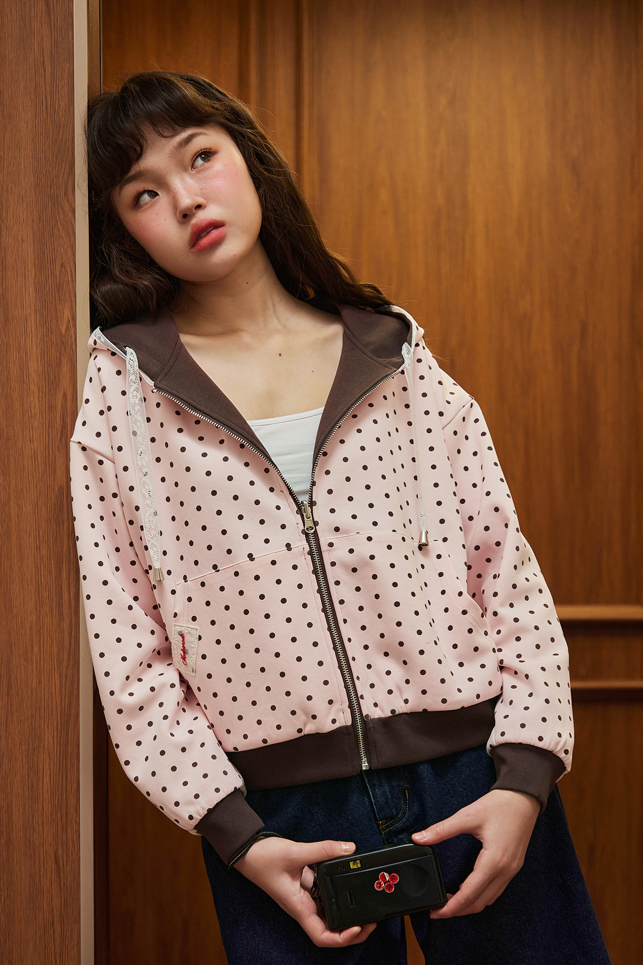 *BACKORDER* FRANKIE REVERSIBLE HOODIE - STRAWBERRY CHOCO