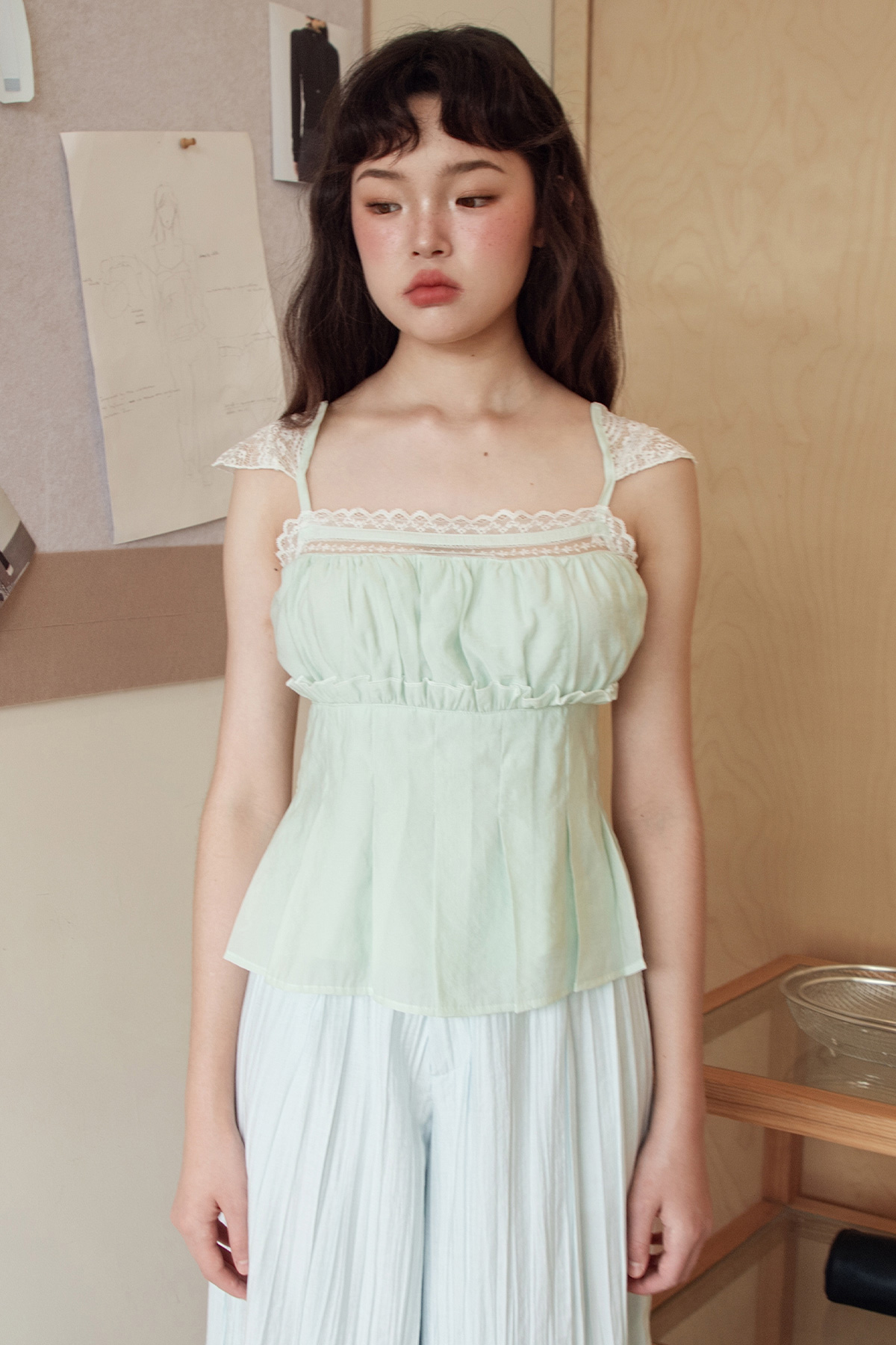 LILLIE TOP - SEAFOAM