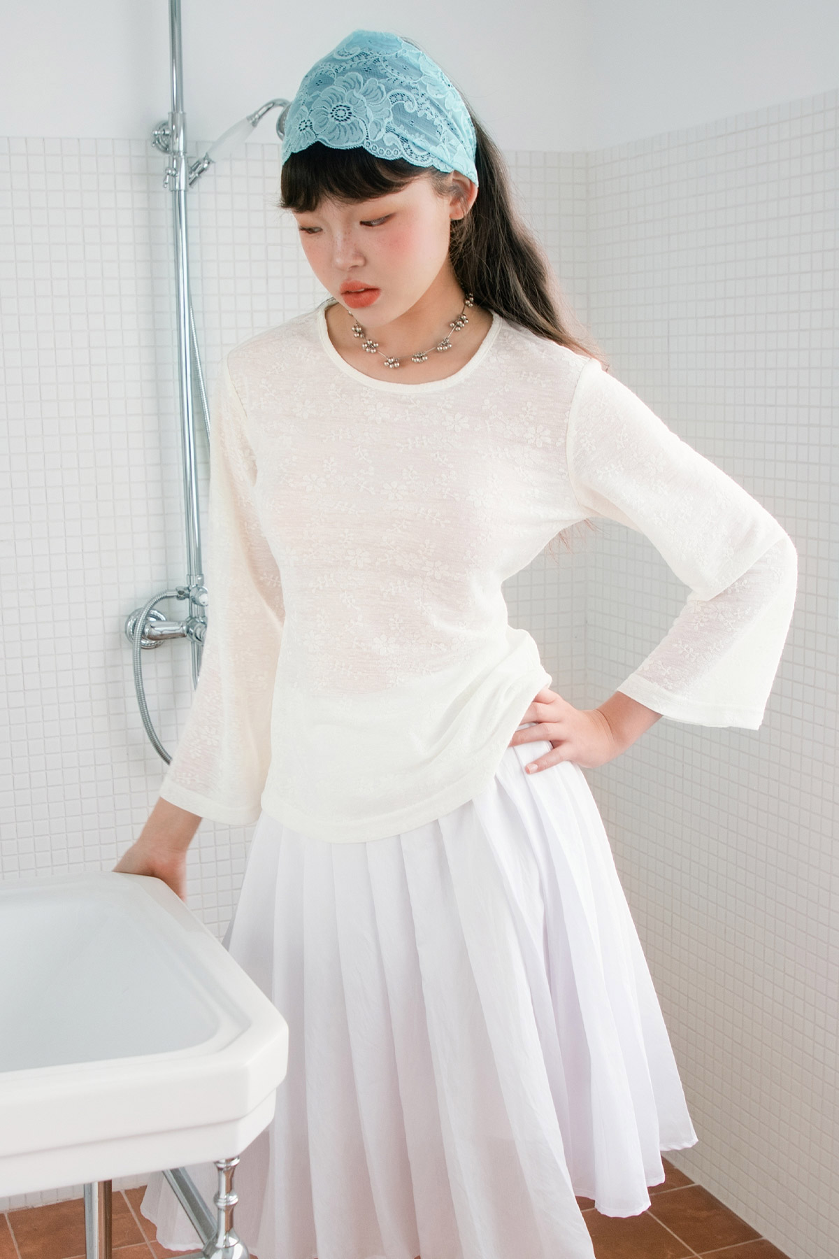 MEGANE TOP - IVORY FLEUR
