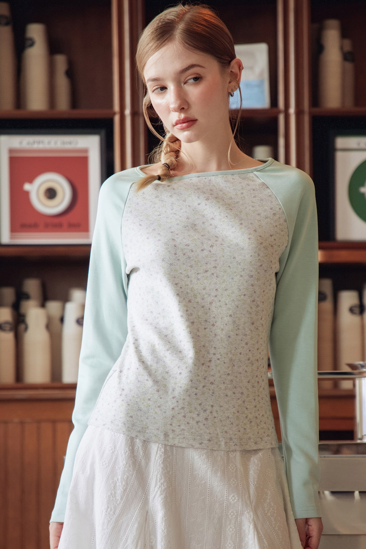 AGNES TOP - SEAFOAM