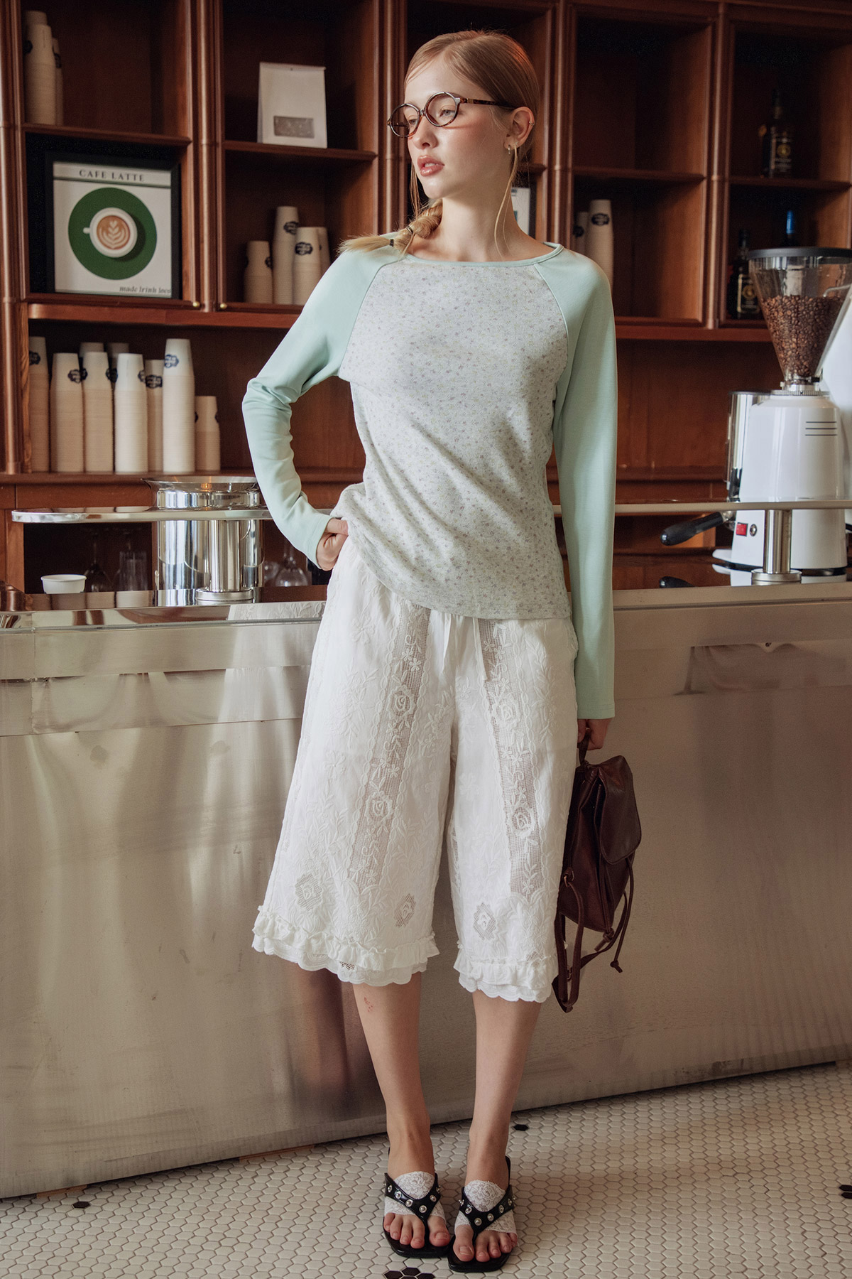 AGNES TOP - SEAFOAM