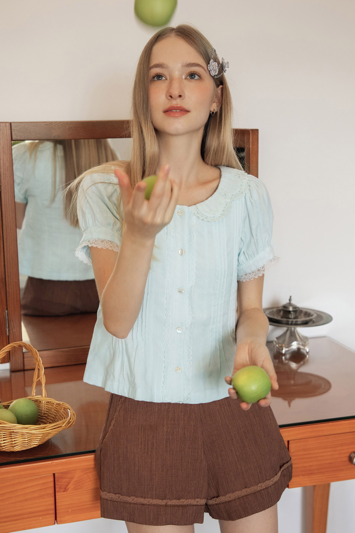 SALLIE TOP - SEAFOAM