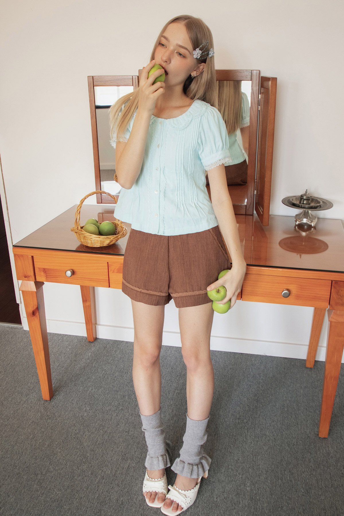 SALLIE TOP - SEAFOAM