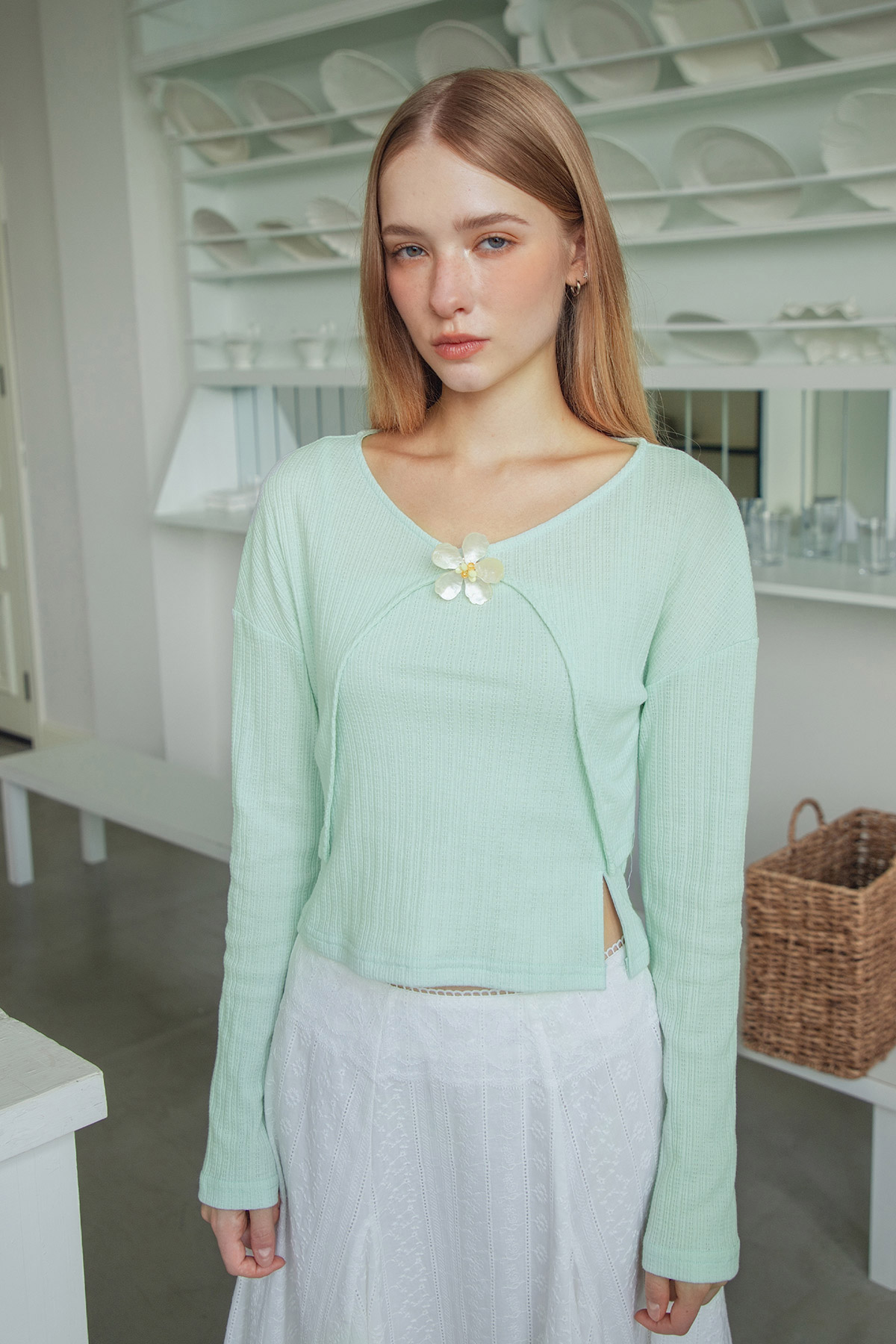 THORA TOP - SEAFOAM