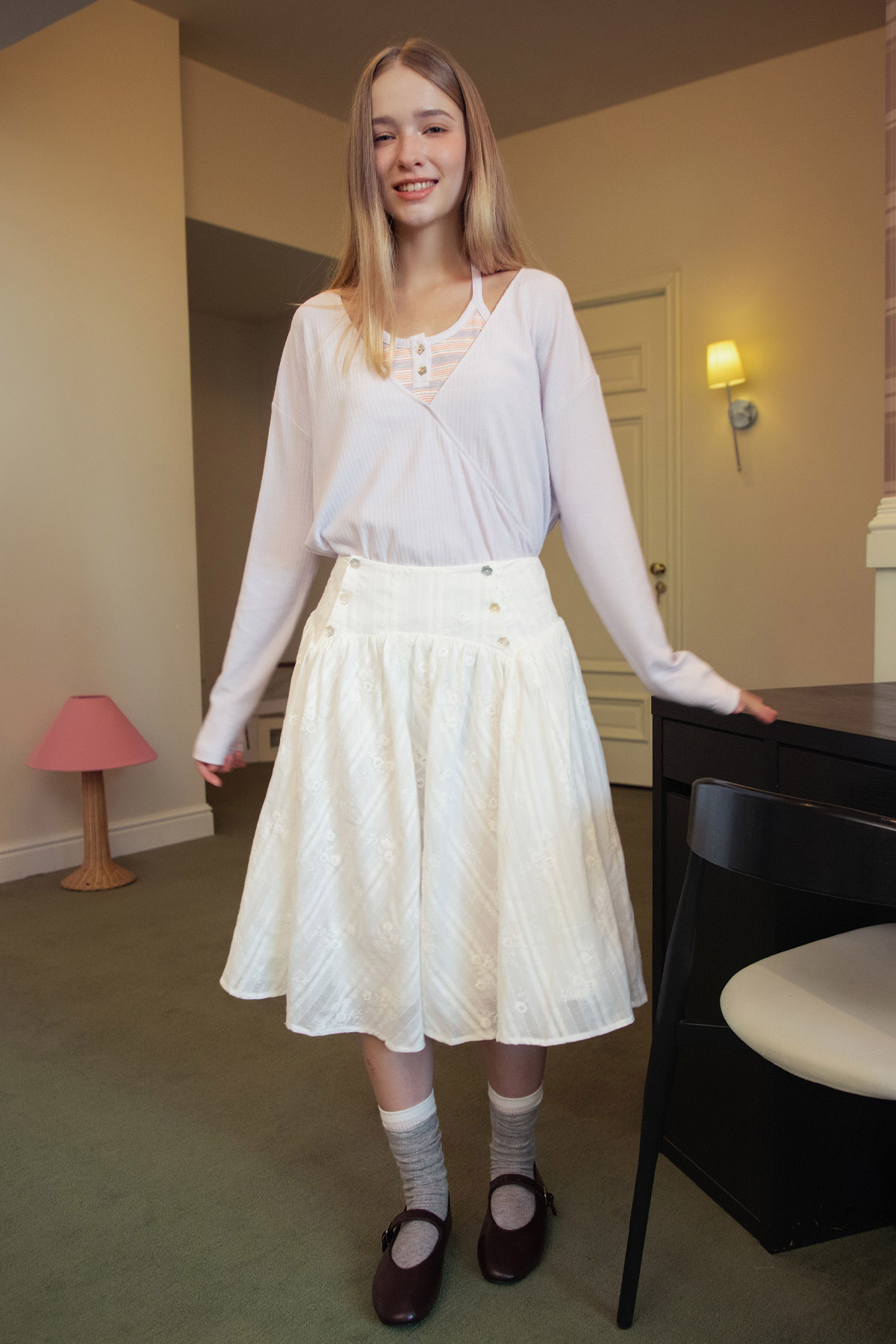 YVETTE SKIRT - WHITE