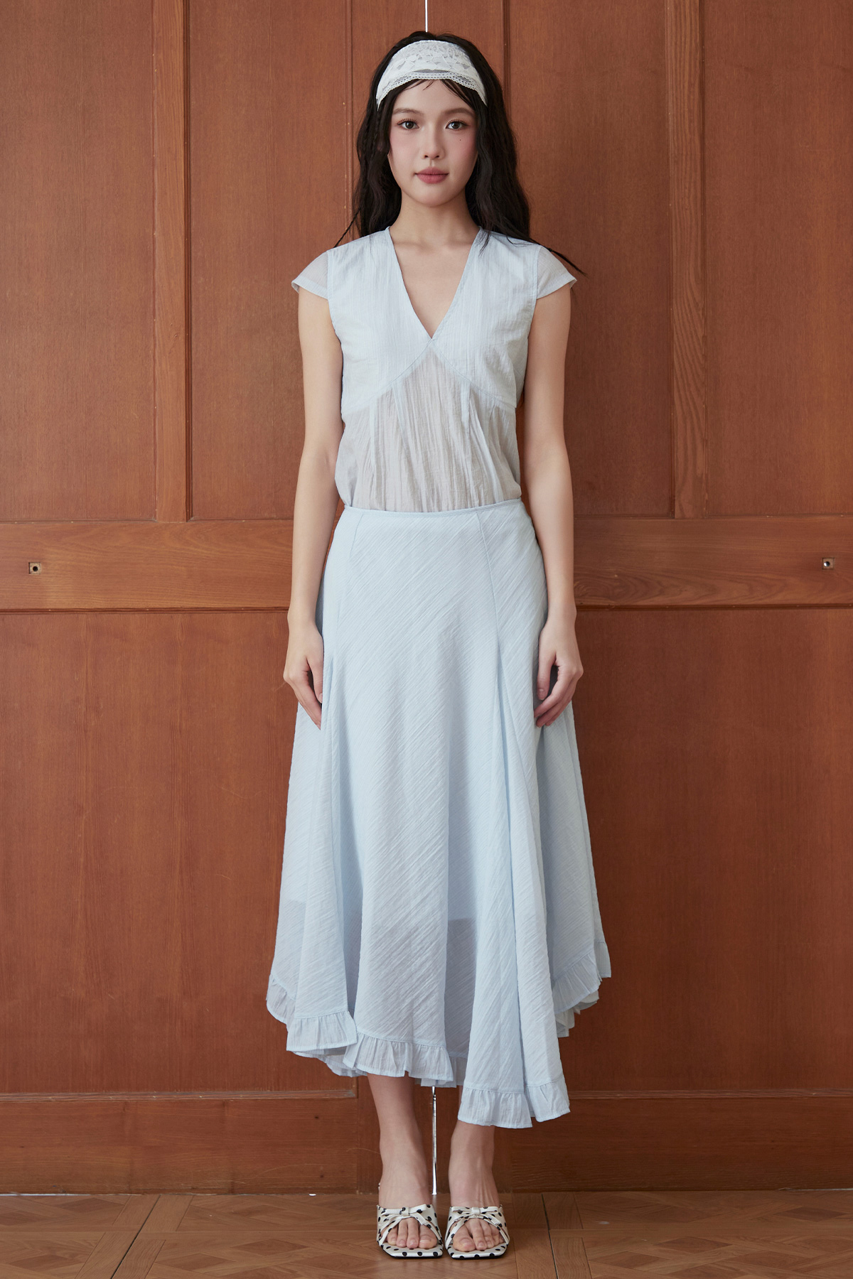 ELEANORA SKIRT - MISTY BLUE