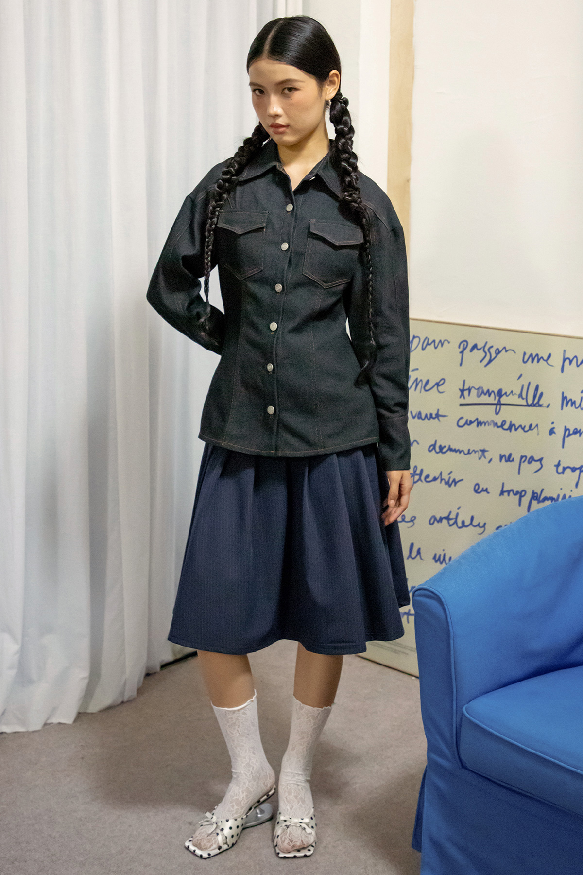 JEROME TOP - GRAPHITE [BY MODPARADE]