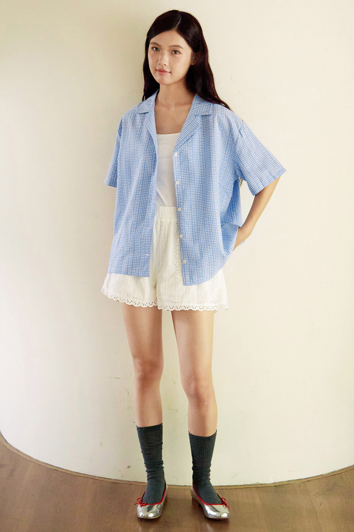 NOEMIE SHIRT - BLUE BASKET [BY MODPARADE]