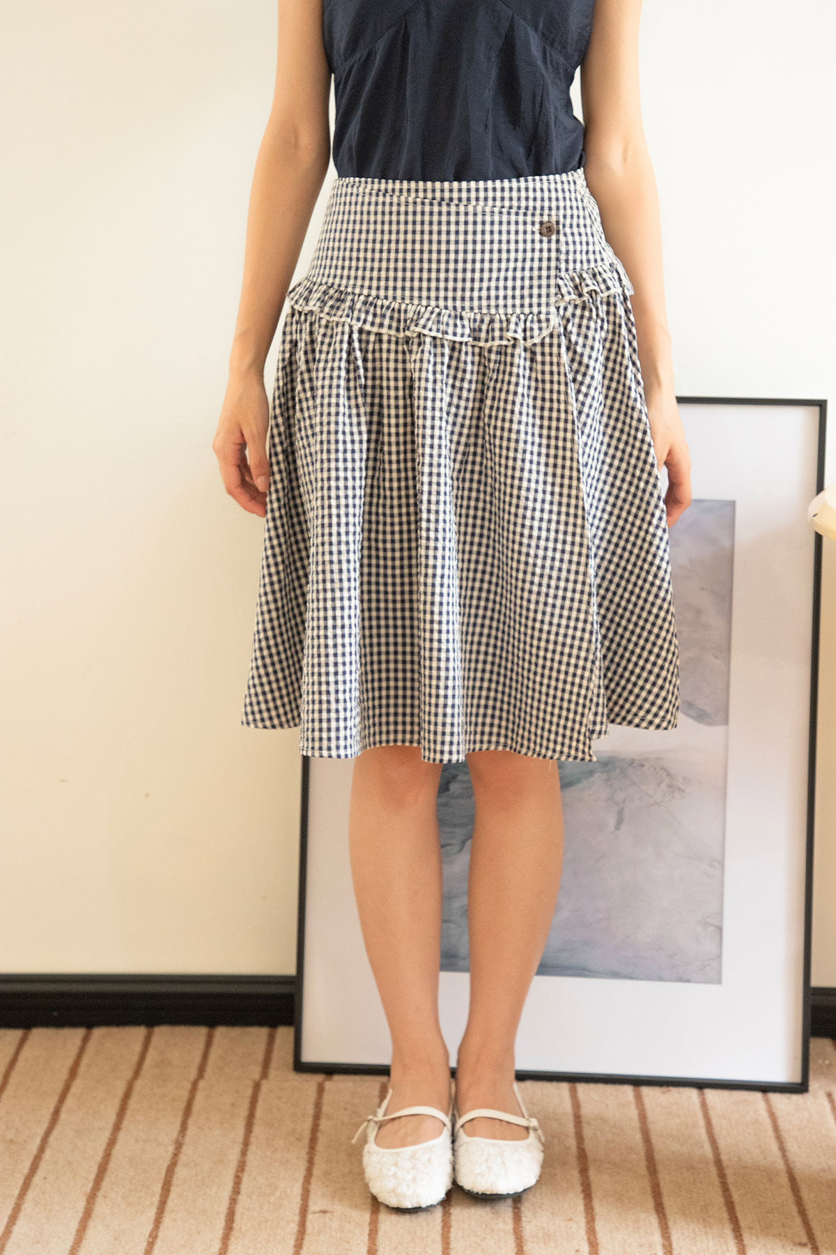 TAYLOR SKIRT - MIDNIGHT CHECKS [BY MODPARADE]
