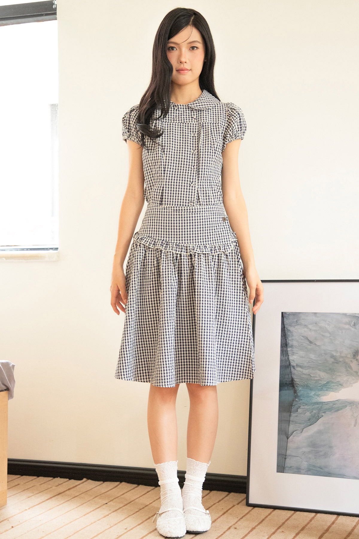TAYLOR SKIRT - MIDNIGHT CHECKS [BY MODPARADE]